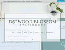Tablet Screenshot of dogwoodblossomstationery.com